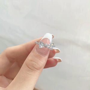Zircon Bow Ring (Adjustable)