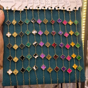 Colored Clover Bracelet