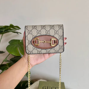 Gucci Wallet with Detachable Chain -  Brown