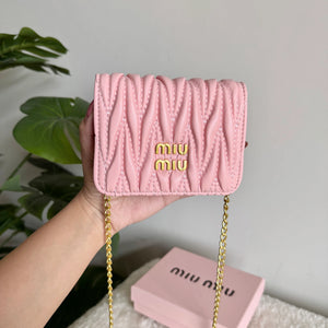 Miu Miu Wallet with Detachable Chain - Pink