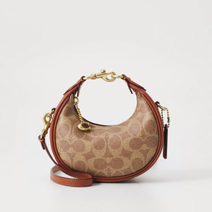 Premium Quality Brown Mini Jonie Coaach Crossbody Bag With Box Packaging