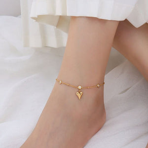 Heart Stone Anklet
