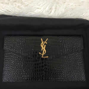 Ysl Uptown patent leather clutch