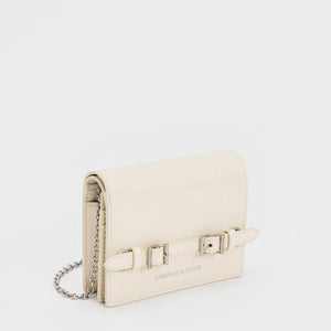Charles & Kekth Sloane White Chain-Handle Wallet - Pewter