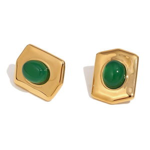 Vintage Earrings- Green