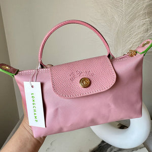 LongChamp Crossbody Bag with Strap - Pink