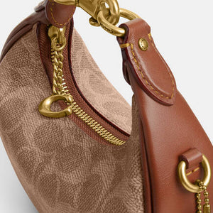 Premium Quality Brown Mini Jonie Coaach Crossbody Bag With Box Packaging