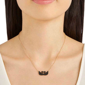 Black Love Swan Necklace in Stainless Steel  | Jewels By Zaib Artificial Jewelry
