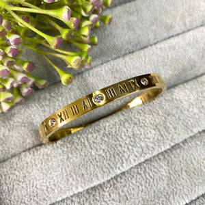 Stainless Steel Roman Stone Bracelet