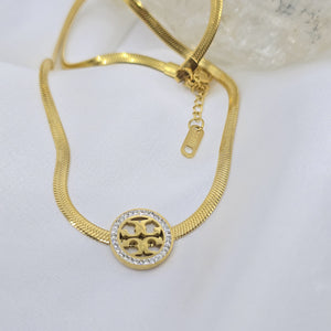 18k Gold Plated Stainless Steel Snake Chain jewelry Set