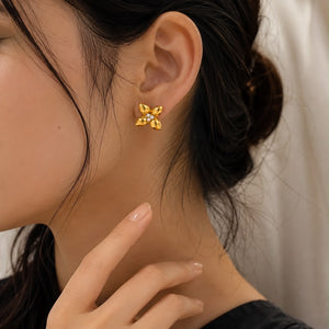 Four leaf Flower Earrings