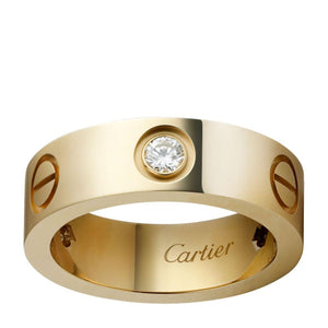 Stainless steel cartier ring with stone