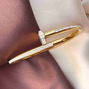 Studded Rhinestone Nail Bracelet