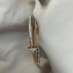 Studded Rhinestone Nail Bracelet