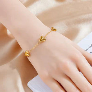 Golden Heartbeat Bracelet