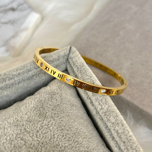 Stainless steel Roman bracelet in gold