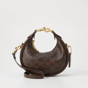 Premium Quality Brown Mini Jonie Coaach Crossbody Bag With Box Packaging