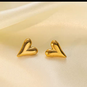 Heartbeat Gold Heart Earrings