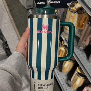 Stanley Quencher 40OZ CornFlower Cabana Gloss Tumbler