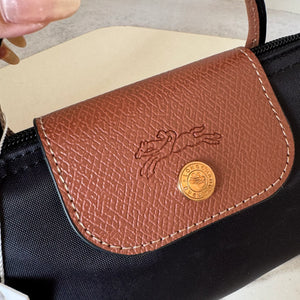 LongChamp Crossbody Bag with Strap - Black