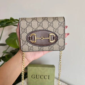 Gucci Wallet with Detachable Chain -  Dark Brown