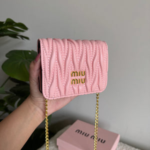 Miu Miu Wallet with Detachable Chain - Pink