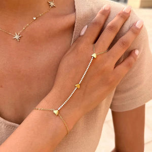 Zircon Heart Hand Chain
