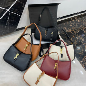 YSL Shoulder Bag Brown and White