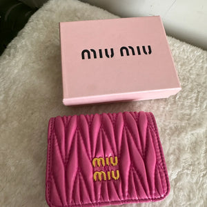 Miu Miu Wallet with Detachable Chain - Hot Pink