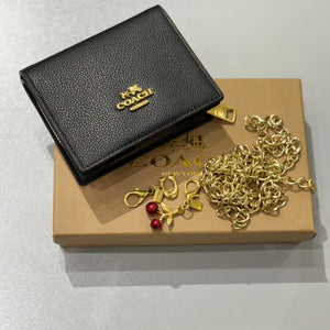 Coach Crossbody Charm Wallet with Box Packaging-Brown