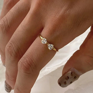 Gold plated bow ring Adjustable