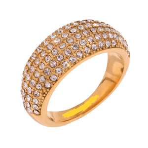 Gold Plated Zircon Chunky Ring