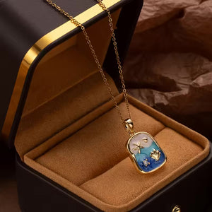 Hand Painted Marine Necklace