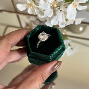 Square Zircon Ring Adjustable