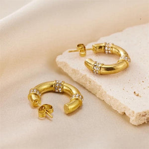 Chic Hoops Diamondtee  Earrings
