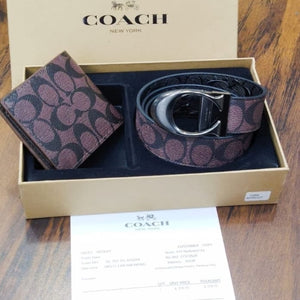 C0ach Wallet Belt Set