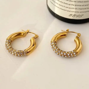 Chunky Zircon Hoops