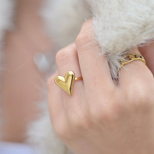 Delicate Heart Ring (Adjustable)