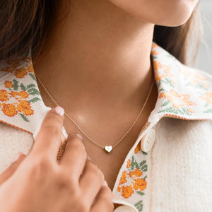 MINI HEART INITIAL PERSONALIZED NECKLACE