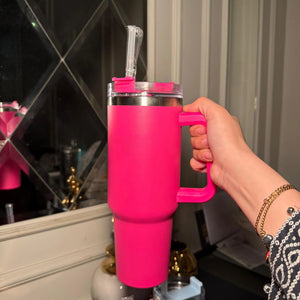 Hot Pink Flask Tumbler 40 oz