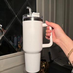 White Flask Tumbler 40oz