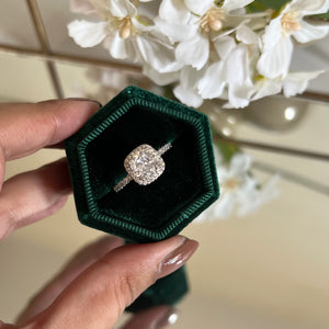 Square Zircon Ring Adjustable