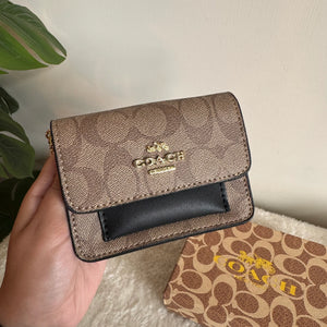 Coach Wallet with Detachable Long Chain - Brown