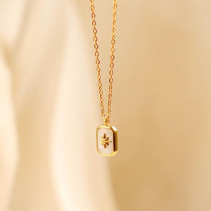 Steel Star Women Necklace Gold Plated
