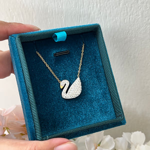 Stainless White Swan Necklace