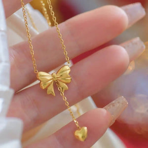 Heart Bow Necklace