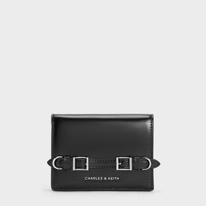 Charles & Kekth Sloane Black Chain-Handle Wallet - Pewter