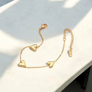 Golden Heartbeat Bracelet