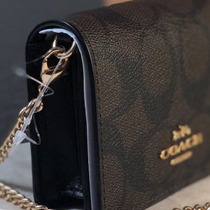 C*ach Mini Wallet Crossbody With Chain With Box