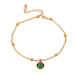 Emerald anklet